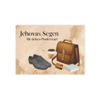 Postkarte zum Pionierdienst Start - Jehovas Segen (Bruder)