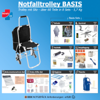 Notfalltrolley mit Sitz - BASIS (für 1 Person)