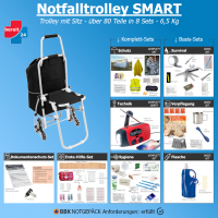 Notfalltrolley mit Sitz - SMART (für 1 Person)