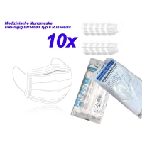 Medizinischer Mundschutz Mundmaske Schutzmaske - 10er Pack